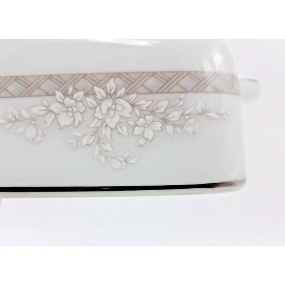 Noritake Contemporary Covered Butter DIsh-Windham Pattern 3194 -Fine China - Picture 6 of 8